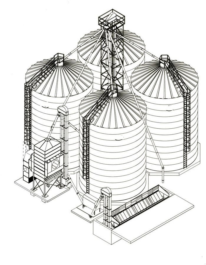 Silo des Typs Conpexim Trichtersilo 4,615 m Durchmesser, Neumaschine in Apetlon (Bild 3)