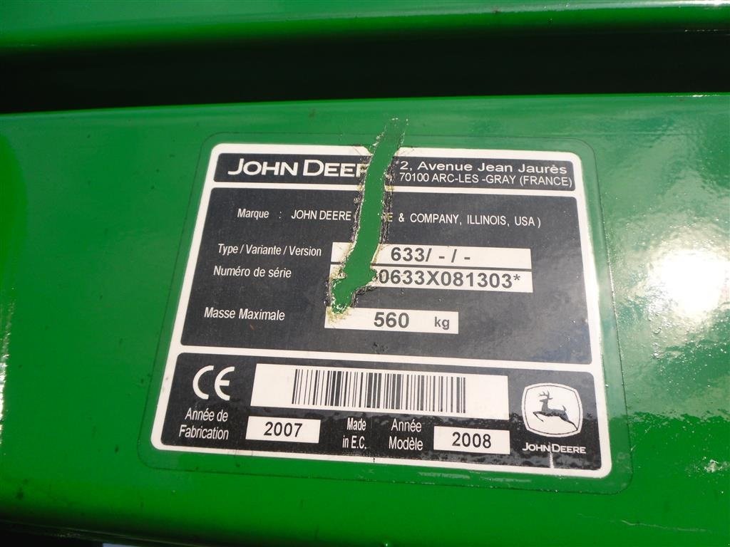 Frontlader des Typs John Deere 633 m/3-funktion, Gebrauchtmaschine in Bjerringbro (Bild 5)