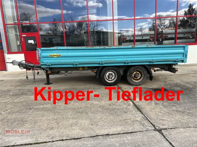 Anhänger des Typs Humbaur HTK 10 50 24 Tandem Kipper- Tieflader, Gebrauchtmaschine in Schwebheim (Bild 1)