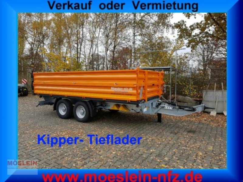 Anhänger des Typs Möslein TTD11- BA Orange neuer Tandem 3- Seitenkipper Tie, Gebrauchtmaschine in Schwebheim (Bild 1)