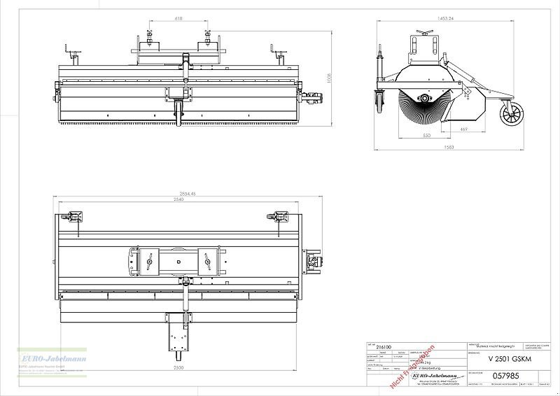 Kehrmaschine des Typs EURO-Jabelmann Kehrmaschine, Staplerkehrmaschine V 2501 GSKM, 2,50 m NEU, Neumaschine in Itterbeck (Bild 5)