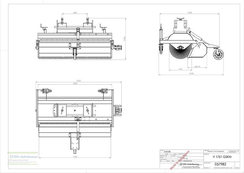 Kehrmaschine des Typs EURO-Jabelmann Kehrmaschine, Staplerkehrmaschine V 1751 GSKM, 1,75 m NEU, Neumaschine in Itterbeck (Bild 22)