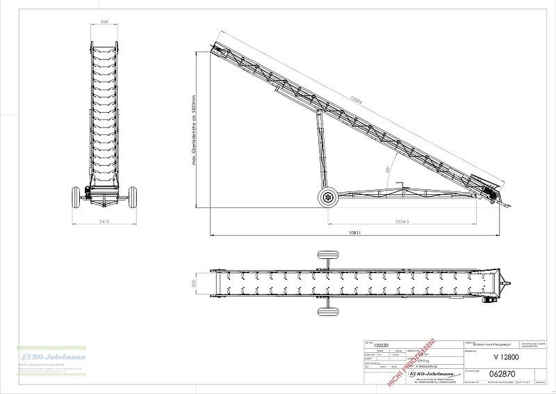 Lagertechnik des Typs EURO-Jabelmann Förderband, EURO-Band V12650 K, mit Knick, 12  m, NEU, sofort ab Lager, Neumaschine in Itterbeck (Bild 29)